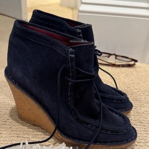 Marc By Marc Jacobs Black Suede Wedges